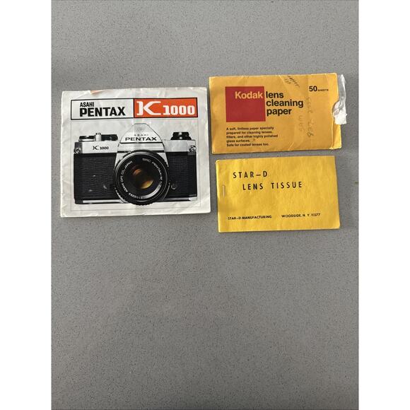 Asahi Pentax K1000 35mm Vintage SLR Film Camera W/ 55mm Lens, Other Lens & Case - Picture 12 of 14